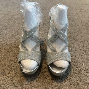 Elegant Silver Women's Shoes